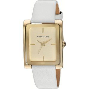 Women's Gold Tone Leather Strap Water Resistant Quartz Movement Watch